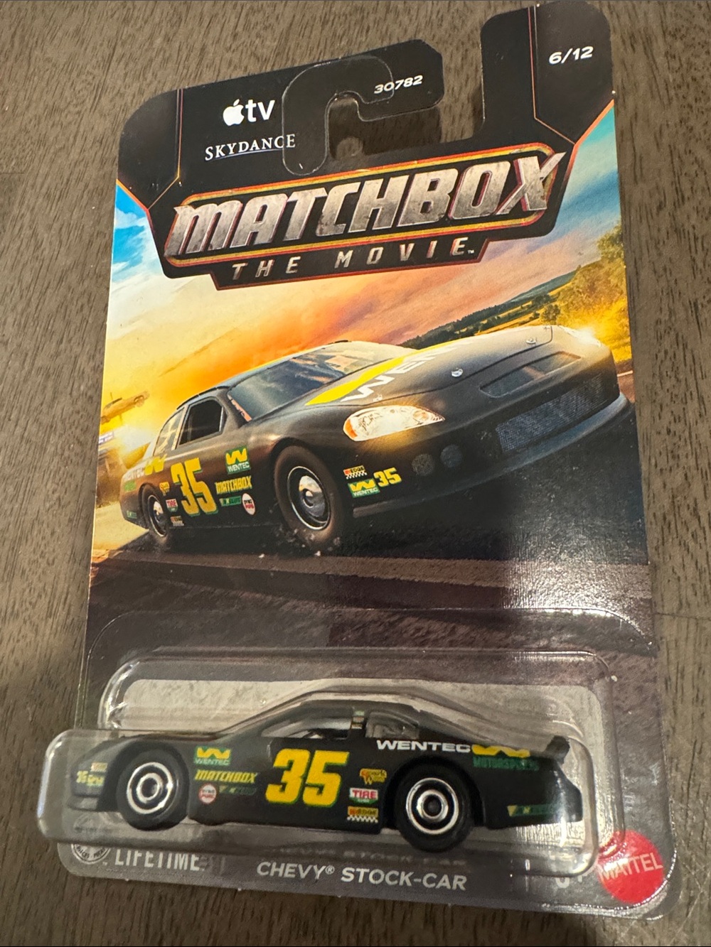 Matchbox Black & Yellow #35 Chevy Stock-Car Toy